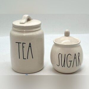 Rae Dunn Cream Tea and Sugar Canister Set